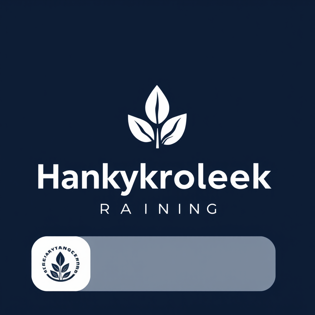 Hankykroleek trading training company logo with modern financial design