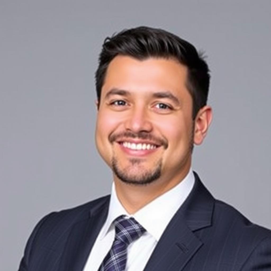 Professional headshot of Marcus Rodriguez, Head of Education at Hankykroleek, wearing a business suit with a confident smile, photographed against a neutral background
